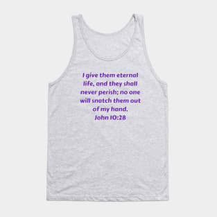 Bible Verse John 10:28 Tank Top